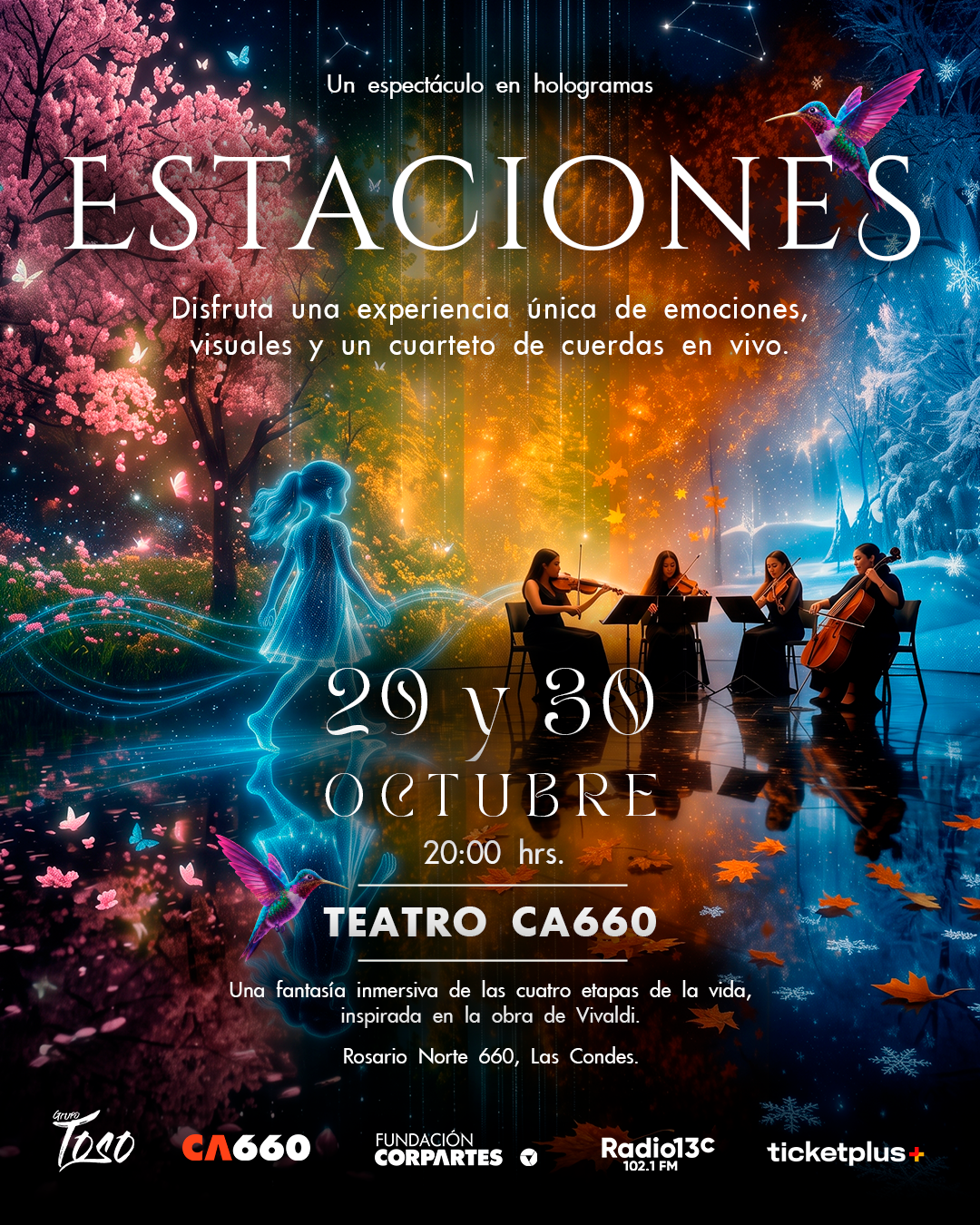 estaciones: experiencia de emociones, visuales y música en vivo